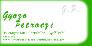 gyozo petroczi business card